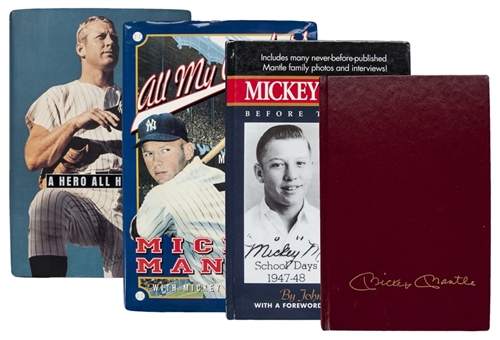 Mickey Mantle Lot of 4 Signed Books- 2 Signed by Mickey Mantle and 2 signed by Mantle Family Members (JSA)